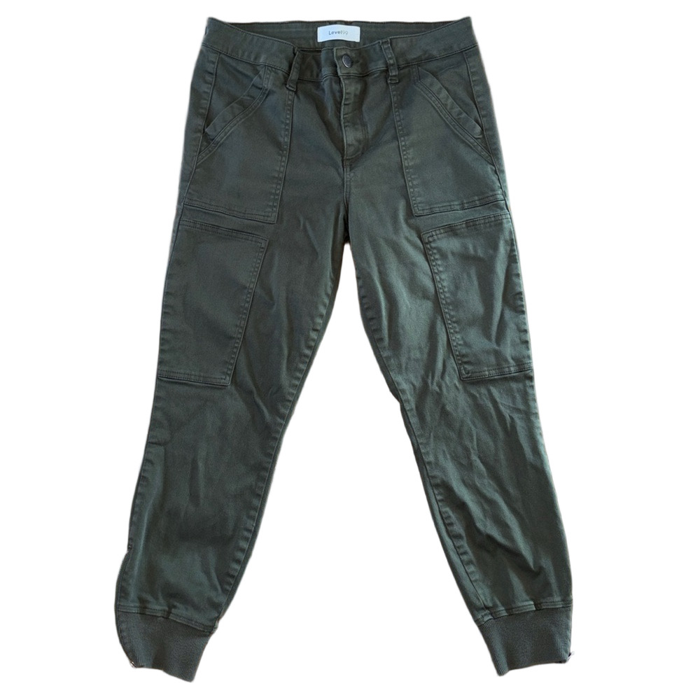 Level 99 Olive Green Pants Size 29 Anthropologie Cuffed